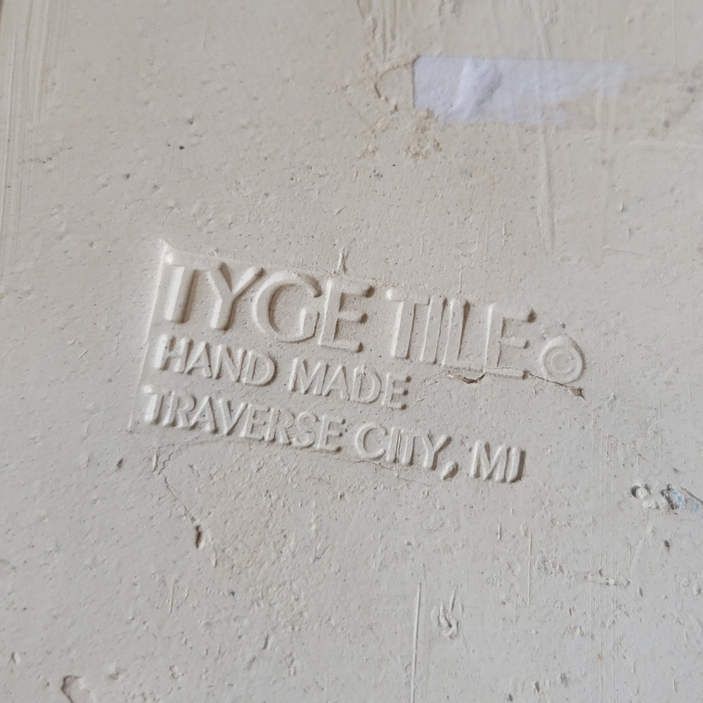 Vintage Tyge Handmade Wall Tile Set- Made In Traverse City Michigan Ceramic - Picture 12 of 16
